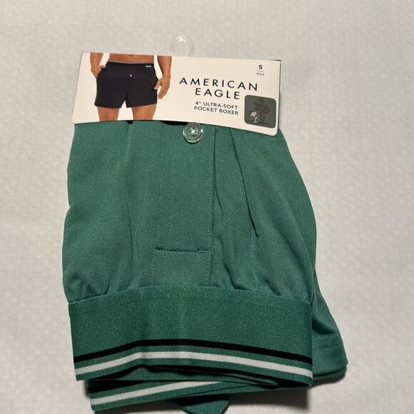 Snoopy Boxers Mens Small American Eagle Pocket Green - Picture 1 of 3